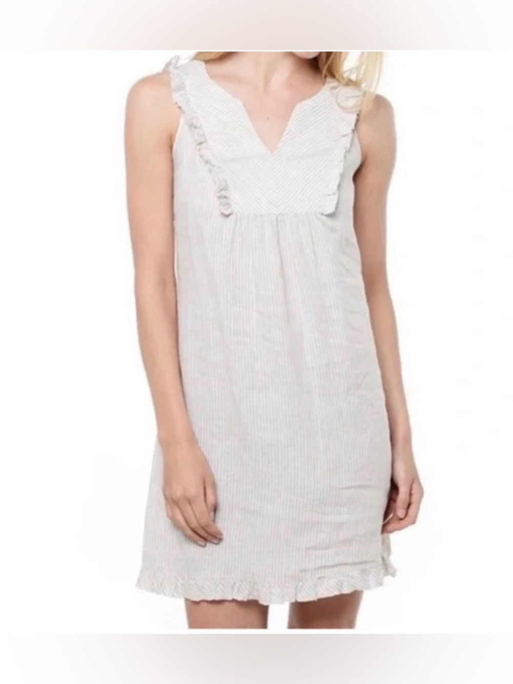 Vineyard Vines Linen Ruffle Dress